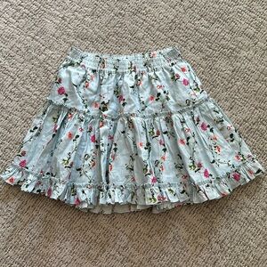 Hill House floral a line ruffle skirt. Never worn. Size medium.